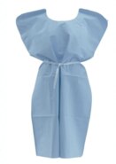 Graham Medical 3-Ply Tissue Gown, Blue, Medium/Large, 30 x 42 in, 50/Case