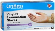 GLOVE VINYL CAREMATE P/F MED 100CT
